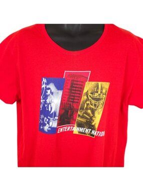 Smithsonian T Shirt Mens Size 2XL Red Entertainment Nation National Museum